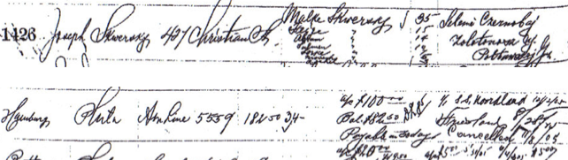 5/30/1905 Rosenbaum Bank record for rest of Skverskys